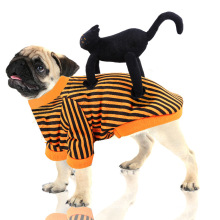 Funny black cat standing up dog clothes cat pet clothes Halloween Christmas day clothes for medium-sized dogs